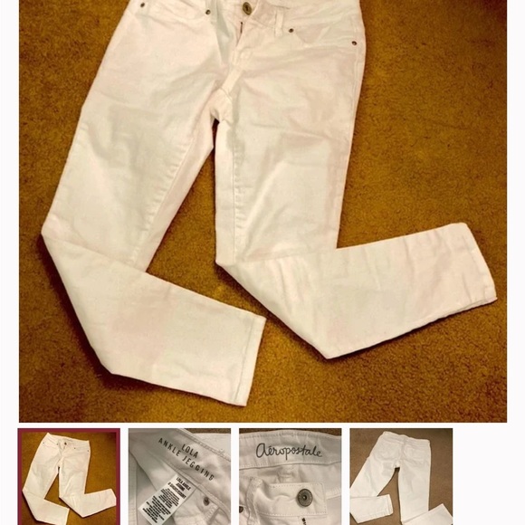 Aeropostale white Lola ankle Jegging legging jean denim fresh spring summer fall - Picture 2 of 5